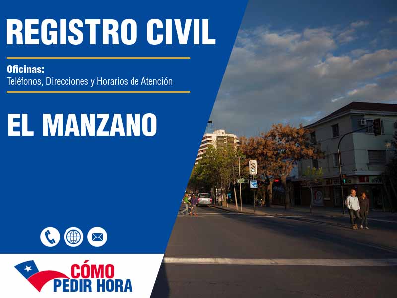 Oficinas del Registro Civil en El Manzano - Telfonos y Horarios