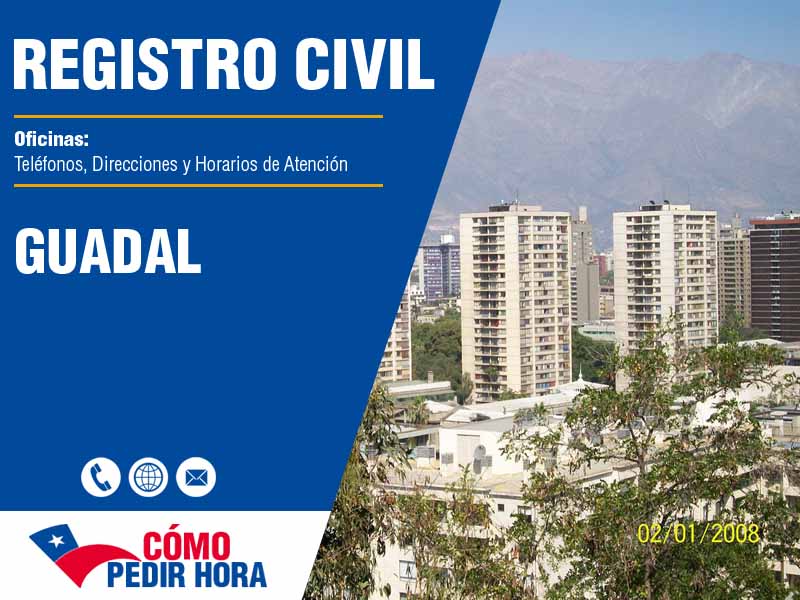 Oficinas del Registro Civil en Guadal - Telfonos y Horarios